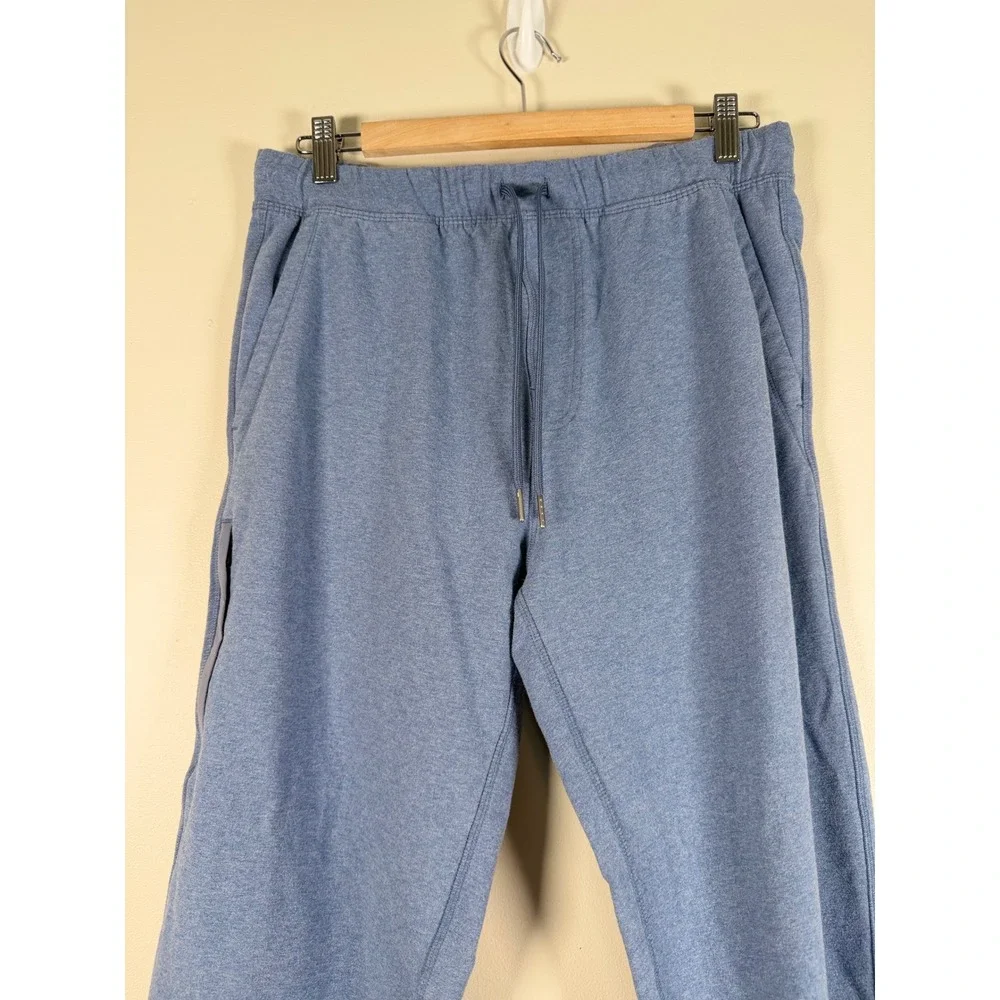 Mack Weldon Sunday Lounge Pants Mens Medium Heather Blue Joggers Drawstring